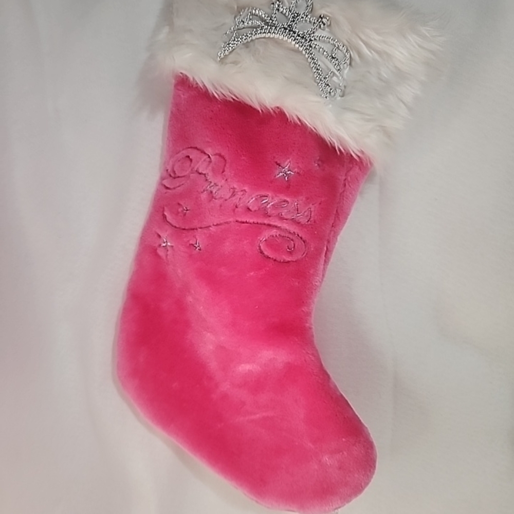Source Unknown Pink Princess Holiday Stocking
